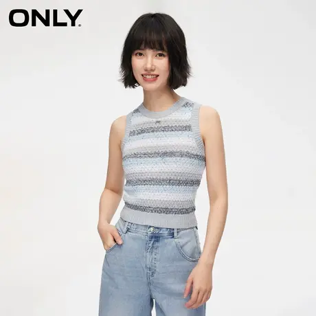 ONLY奥莱夏季简约百搭蝴蝶结装饰圆领背心针织衫女商品大图