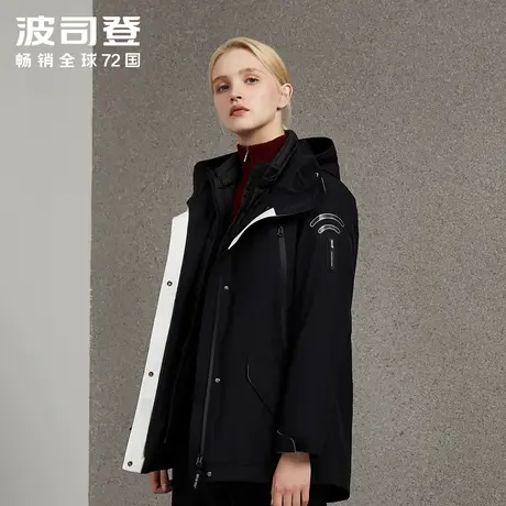 波司登新品goretex连帽简约女士户外秋冬中款羽绒服B90131112图片