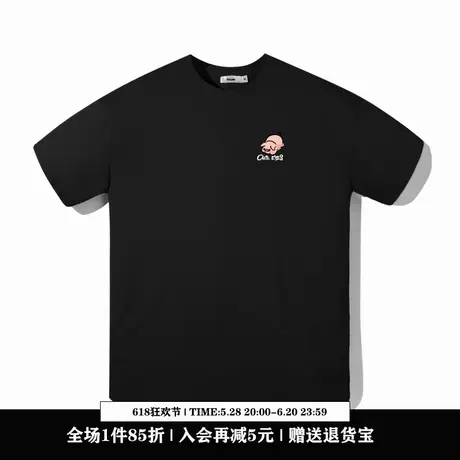 Ohlyah设计师原创卡通品牌短袖女夏美式复古情侣学生T恤班服定制商品大图