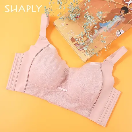 Shaply/莎莲妮薄款大码上托收副乳文胸无痕乳胶大胸显小内衣商品大图