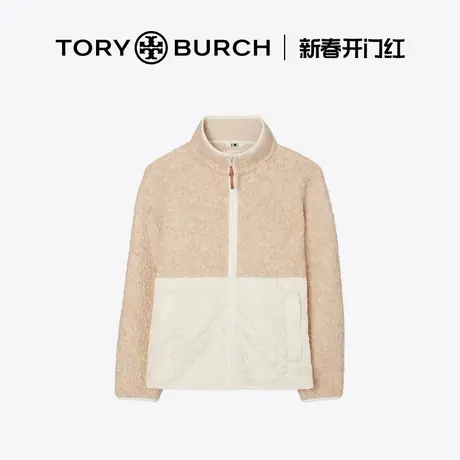 TORY BURCH 汤丽柏琦 运动系列 拼色抓绒拉链外套 84589商品大图