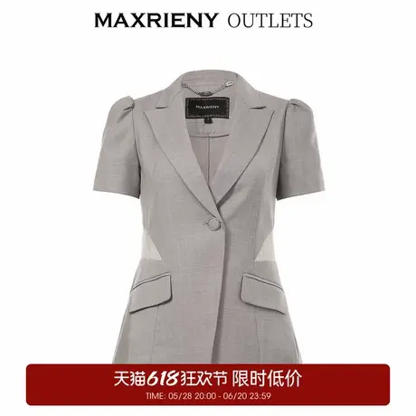 【奥莱】MAXRIENY 短袖西装外套女夏季设计感休闲小西服气质上衣商品大图
