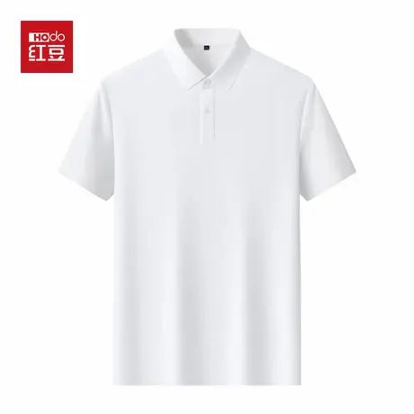 红豆夏季男士短袖T恤中青年休闲时尚宽松POLO衫翻领短t打底上衣图片