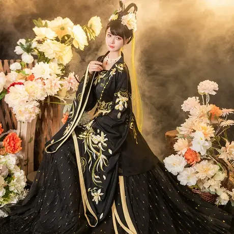 【如梦霓裳|文鳐】原创南北朝大袖襦汉服女中国风飘逸齐腰襦裙夏图片