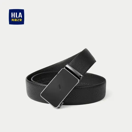 HLA/海澜之家商务低调自动扣皮带2025新款压花工艺头层牛皮腰带男商品大图