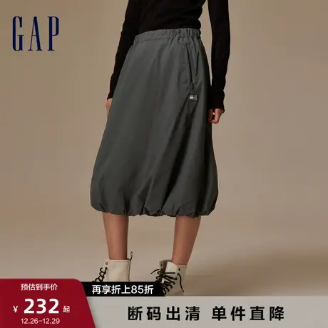 【断码优惠】Gap女装早春宽松户外工装风高腰A字高级半身裙819785商品大图