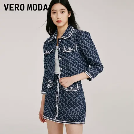 Vero Moda奥莱短外套女秋冬新款优雅气质甜美复古牛仔夹克百搭商品大图