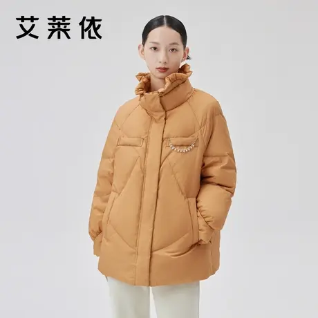 艾莱依花边领羽绒服女新款气质唯美小众高级感冬季短款外套图片