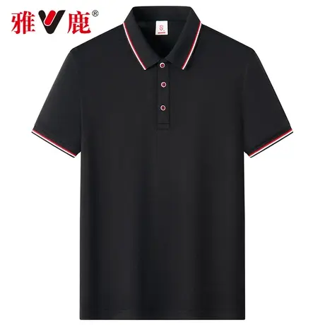 雅鹿夏季短袖polo衫男士运动速干衬衫领半袖上衣2025年新款t恤男商品大图