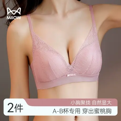 内衣女小胸聚拢显大夏季薄款无痕性感美背蕾丝收副乳防下垂文胸罩图片