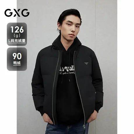 【肌理】GXG男装 轻保暖棒球领羽绒服男士冬季通勤外套24冬季新品商品大图