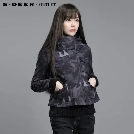 sdeer圣迪奥专柜正品暗调紫色印染工装外套4382294图片