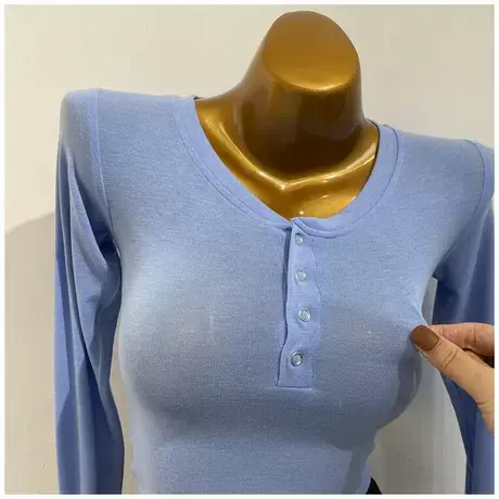 性感显身材！天丝棉打底衫ins韩国短款修身显瘦薄款气质长袖T恤女商品大图