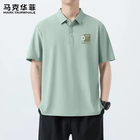 马克华菲短袖男士t恤夏季2025新款polo衫男款爸爸宽松休闲半截袖X商品大图