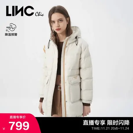 LINCCHIC金羽杰羽绒服女复古学院中长款羽绒服女冬季Y22803153商品大图