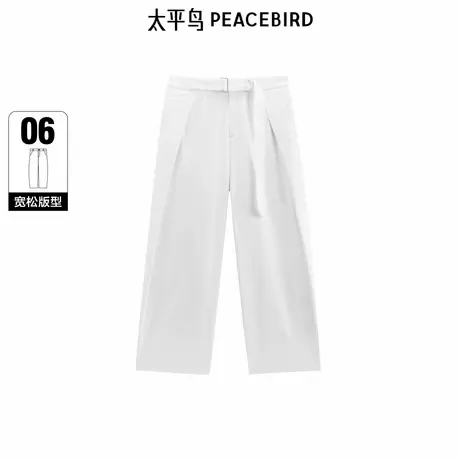 【高端通勤系列】太平鸟男装 休闲牛仔裤潮流阔版牛仔裤B1HAF111Y商品大图