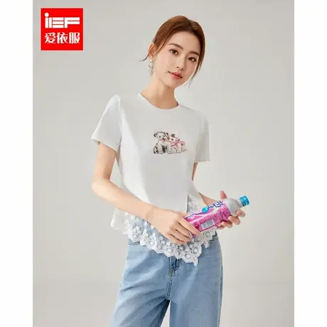 IEF/爱依服上衣2025夏季新款美式甜酷个性辣妹气质通勤百搭T恤女商品大图