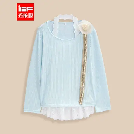 IEF/爱依服2025夏季新款法式温柔甜美小女人气质薄款长袖上衣图片