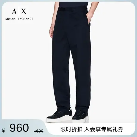 ARMANI EXCHANGE/阿玛尼2025夏季新款男士裤子全棉宽松直筒休闲裤商品大图