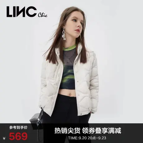 LINCCHIC金羽杰羽绒服女简约轻薄短款羽绒服女冬季外套Y22801132商品大图