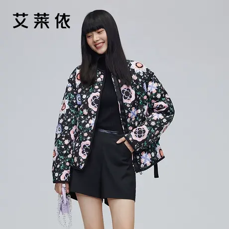 艾莱依短款秋冬羽绒服女官方正品时尚休闲高级感设计小众洋气外套商品大图