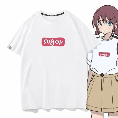 哭泣少女乐队井芹仁菜同款二次元纯棉短袖男女学生半袖T恤夏上衣图片