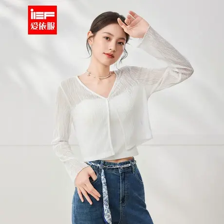 IEF/爱依服【DNA系列】2025夏季新款法式浪漫淑女百搭网纱外披商品大图