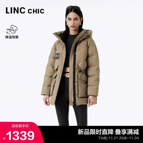 LINCCHIC金羽杰中长款羽绒服女冬季2023新款都市机能派克服3249图片