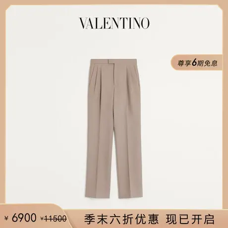 [季末优惠]华伦天奴VALENTINO男士羊毛华达呢长裤图片