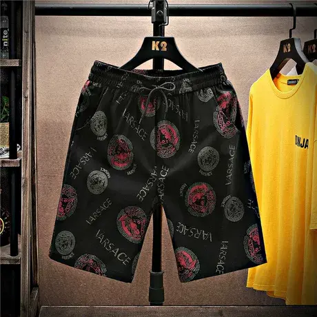 短裤男夏季冰丝薄款潮牌ins休闲运动2025新款宽松潮流5五分沙滩裤商品大图