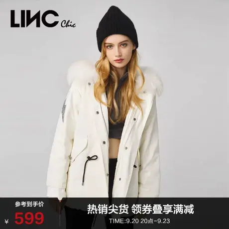 LINCCHIC金羽杰羽绒服女可拆卸派克服短款羽绒服女冬季2044273商品大图