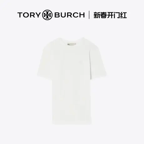 【限时礼遇】TORY BURCH 汤丽柏琦 棉质圆领短袖T恤 151125商品大图