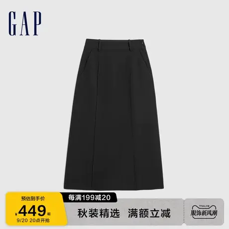 Gap女装秋季2023新款通勤气质A字型半身裙889624商务休闲裙图片