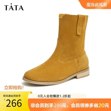 Tata/他她2023商场同款百搭复古休闲时装靴女新款W5RA1CZ2商品大图