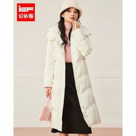 IEF/爱依服高个子2024冬季新款简约气质白鸭绒保暖羽绒长款外套图片