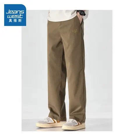 ED真维斯男装2025春季新款 男款美式潮牌百搭复古直筒休闲长裤商品大图