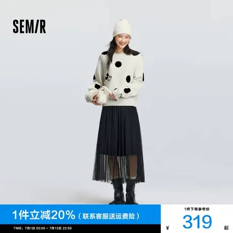 [商场同款]森马迪士尼米奇家族合作系列连衣裙女2025春新款两件套商品大图