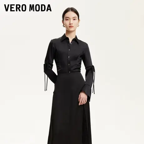 Vero Moda奥莱衬衫女2025夏季新款微透蕾丝镂空荷叶边袖325105055商品大图