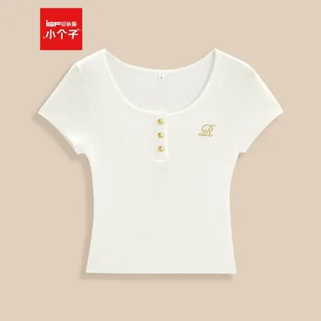 IEF/爱依服2025夏季新款韩版时尚通勤气质修身百搭正肩毛织上衣商品大图