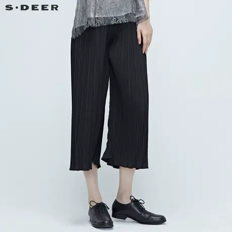 sdeer 圣迪奥 女装褶皱长裤S20280829图片