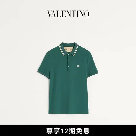 [12期免息]华伦天奴VALENTINO男士 VLOGO 饰片棉质 POLO 衫图片