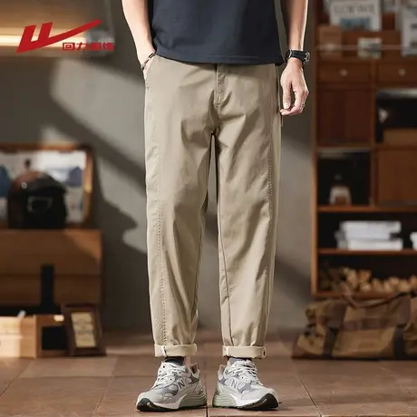 回力日系复古锥形休闲裤男士春秋季2025新款宽松直筒修身九分裤子商品大图