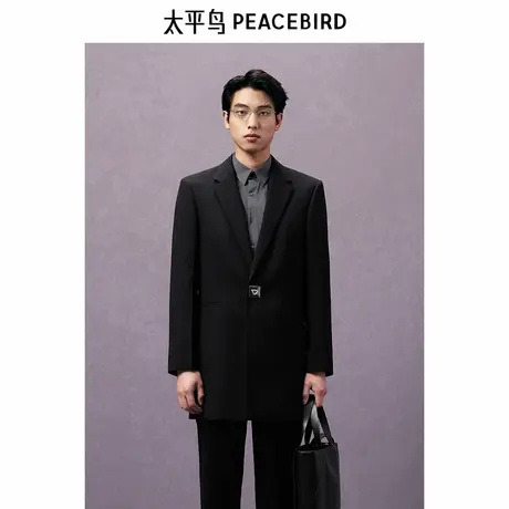 【商场同款】太平鸟男装 西服男2024年秋季新款羊毛西装B1BAE3X25商品大图
