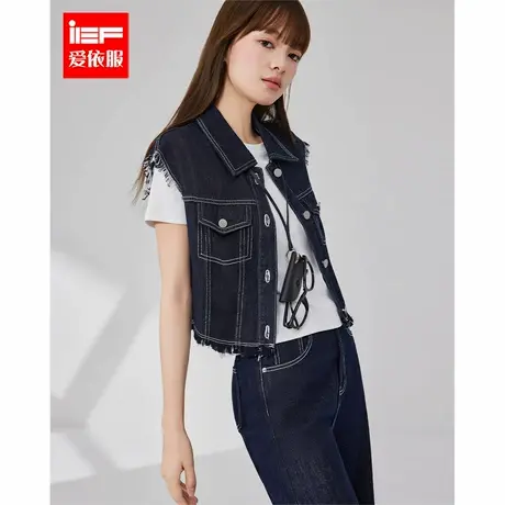 IEF/爱依服2025春季新款韩版简约休闲通勤百搭设计感百搭短款马夹图片