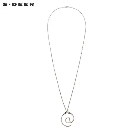 sdeer圣迪奥女简约光泽英文字母环扣吊坠项链S18184335图片