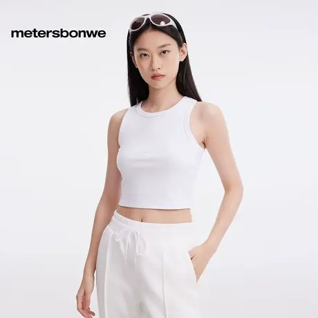 【交个朋友】美特斯邦威工字背心女2025春季新款户外运动舒适上衣图片