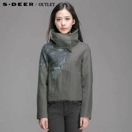sdeer圣迪奥专柜正品女装春装大朵印花立领外套4382217图片