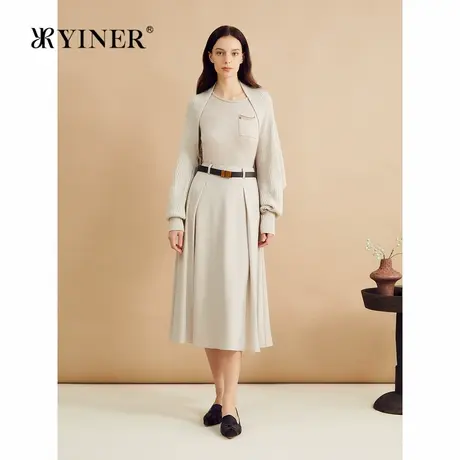 【裸感羊绒】YINER音儿秋季美丽诺羊毛松弛感毛针织衫图片