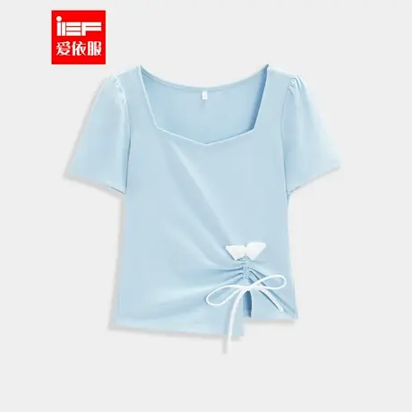 IEF/爱依服【微胖】大码女装2025夏季新款韩版通勤百搭正肩上衣商品大图