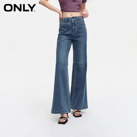 ONLY奥莱夏季潮酷显瘦宽松高腰喇叭裤长裤牛仔裤女图片